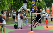 Les agrès et le centre de fitness des Jardins de Paofai sont ouverts