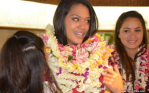 Grande émotion pour l'arrivée de Hinarere