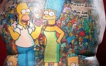 Australie: 203 tatouages des Simpson sur le dos