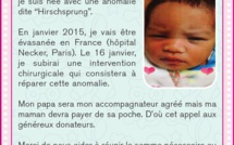 Appel aux dons pour aider bébé Elina