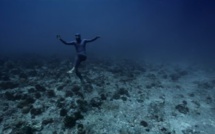 À Rangiroa, « un courant incroyable », selon Guillaume Néry