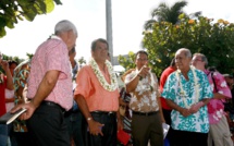 Le Président en visite dans la commune de Paea