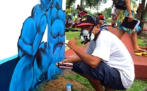 Le grand gagnant du concours de graff des 50 ans de Faa'a