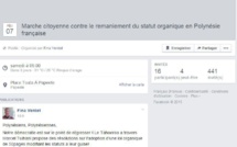 Un appel à la manif contre le "toilettage" du statut proposé par le Tahoera'a