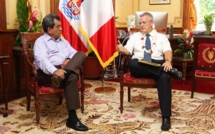 Edouard Fritch reçoit le président du comité technique audiovisuel