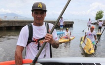 V1 / SUP – Taaroa Race : Kévin Céran-Jérusalémy et Bruno Tauhiro démarrent fort la saison 2015.