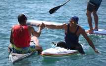 Kayak / V1 / SUP / Prone - Arii Hoe no Papeete : Hiromana, Kévin, Niuhiti et Steeve aux premières places.