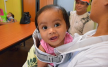 Bébé Elina de retour au fenua, en pleine forme