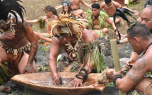 Le paepae de Hatiheu en feu au Matavaa