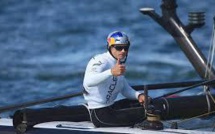 Record du Pacifique - L'Australien Jimmy Spithill à bord de L'Hydroptère