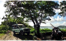 Accident d'un 4X4 d'excursion touristique à Bora Bora 
