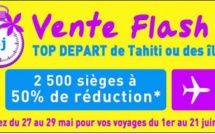Ventes flash: Air Tahiti propose 2 500 sièges à 50% de réductions, 3 jours pour en profiter