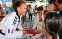 Anne-Caroline Graffe, la championne de taekwondo fête les 2 ans de Vodafone