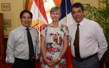 Marie-Hélène Aubert reçue à la Présidence