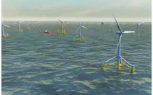 Quatre zones propices au développement de fermes éoliennes flottantes désignées.
