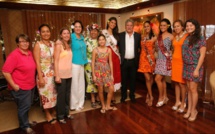 Miss Tahiti 2015 reçue par le ministre du Tourisme