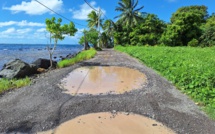 Tautira : la route côté mer refait surface