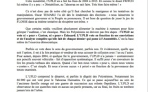 Querelles au Tahoera'a: l'UPLD réagit