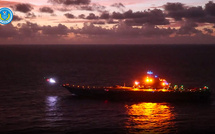 Un porte-avions chinois dans le détroit de Taïwan au lendemain de manoeuvres