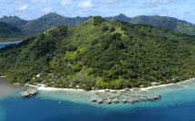 Une route pour accéder à l'hôtel Royal Huahine