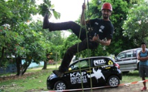 Les cordistes font démonstration de leur art à Paea