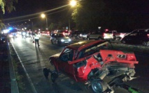 Spectaculaire accident et gros embouteillages à Punaauia