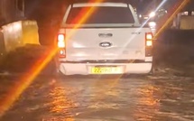 La route inondée à Hitia'a