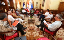 Projets de la Chambre de commerce pour 2016 : Edouard Fritch reçoit le président de la CCISM