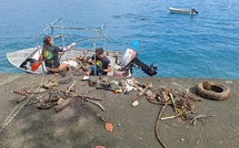 Pêche aux déchets au quai de Vairao