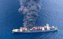 Un porte-conteneurs singapourien prend feu au large de l'Inde, des disparus