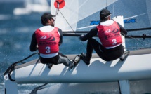 Voile olympique: 4e titre mondial pour Billy Besson/Marie Riou en Nacra 17