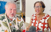 Passe d'armes entre Moetai Brotherson et Lana Tetuanui sur la grève de la Fraap