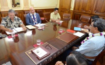 Le Président Edouard Fritch rencontre le Consul général de la Nouvelle-Zélande à Nouméa