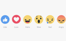 "Wouah", "Grrr" et "Haha", Facebook ajoute 5 boutons pour réagir aux publications