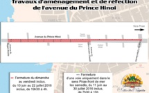 Travaux à l'avenue du Prince Hinoi : fermeture temporaire de voies de nuit et le samedi à partir du 10 juin 2016