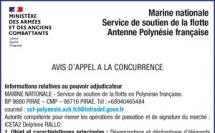 LA MARINE NATIONALE SERVICE DE SOUTIEN DE LA FLOTTE ANTENNE POLYNÉSIE FRANCAISE LANCE UN AVIS D'APPEL A LA CONCURRENCE : DESAMIANTAGE ET DEPLOMBAGE D'ELEMENTS DU DOCK FLOTTANT