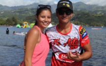 Va’a V1 – Te Aito Junior : Revi Thon Sing devant Hotuiterai Poroi