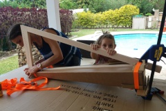 Étape de construction d'une pro harpe.