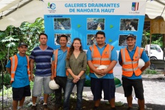 Les équipes techniques de la commune et de la polynésienne des eaux