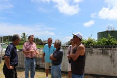 Après le Centre d'enfouissement technique, situé à Anau, la visite s'est achevée à l'unité de traitement des graisses et lixiviats.