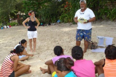 Enseignement pédagogique sur la plage du PK 18 bis