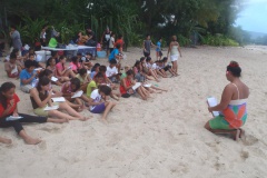 Enseignement pédagogique sur la plage du PK 18 ter