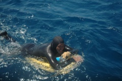 les 2 dernières heures auront très dur physiquement obligeant les compétiteurs à enfourcher leur boogies pour rentrer à la bouée de départ dans les temps