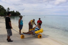 Le tiralo a été inauguré en présence du maire et de la référente du Pavillon Bleu