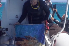 Insolite : la peinture sous-marine !