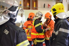 Les sapeurs-pompiers de Papeete, Pirae, Faa’a et Punaauia se sont joints en renfort, pour s’intégrer dans le dispositif de sécurité mis en place par le site de stockage.