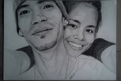 Portrait de particuliers.