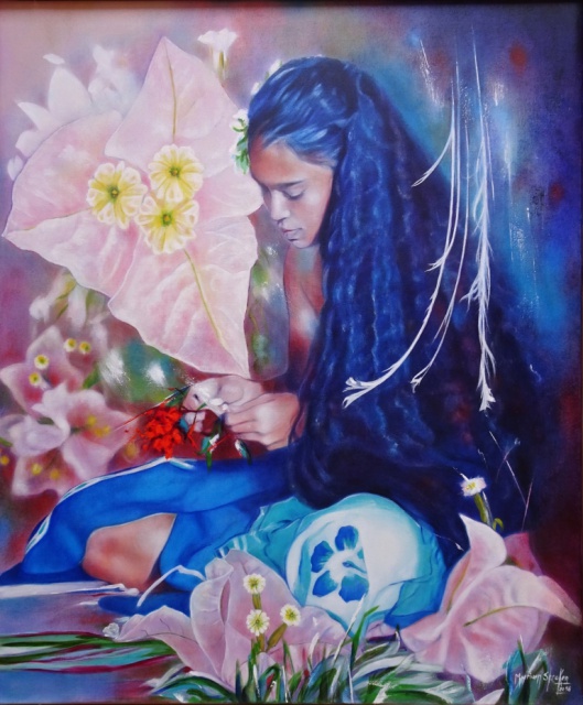 Fraîche et frêle  (65x54cm).