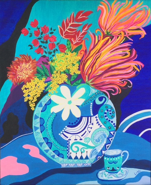 Blue tattoo (60 X 50 cm).