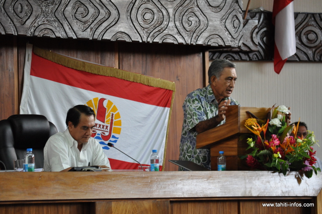Discours d'Oscar Temaru avant le vote Discours d'Oscar Temaru avant le vote